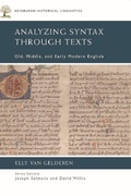 Cover: Analyzing Syntax through Texts - Edinburgh University Press