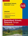 Cover: Falk Stra&szlig;enatlas Deutschland, Schweiz, &Ouml;sterreich, Europa 2018/2019 1 : 300 000 - FALK, OSTFILDERN