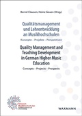 Cover: Qualit&auml;tsmanagement und Lehrentwicklung an Musikhochschulen. Quality Management and Teaching Development in German Higher Music Education - Waxmann