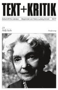 Cover: Nelly Sachs - edition text + kritik