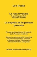 Cover: La Rusa Revolucio. La Kopenhaga Parolado, Novembro 1932. . - Monda Asembleo Socia