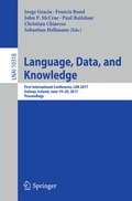 Cover: Language, Data, and Knowledge - Springer