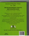 Cover: 200 D&uuml;rckheimRegister&reg;-FOLIEN f&uuml;r STEUERGESETZE, Habersack u.a; zum Einheften und Unterteilen der roten Gesetzessammlungen - D&uuml;rckheim Verlag