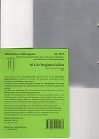 Abbildung von: 50 DürckheimRegister®-FOLIEN für STEUERGESETZE u.a; zum Einheften und Unterteilen der Gesetzessammlungen - Dürckheim Verlag