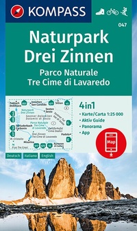 Abbildung von: KOMPASS Wanderkarte 047 Naturpark Drei Zinnen, Parco Naturale Tre Cime di Lavaredo 1:25.000 - KOMPASS-Karten