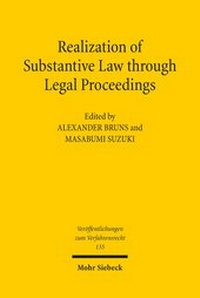 Abbildung von: Realization of Substantive Law through Legal Proceedings - Mohr Siebeck
