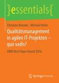 Cover: Qualit&auml;tsmanagement in agilen IT-Projekten - quo vadis? - Springer Vieweg