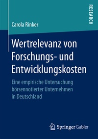 Abbildung von: Wertrelevanz von Forschungs- und Entwicklungskosten - Springer Gabler