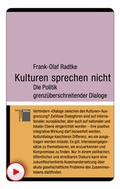 Cover: Kulturen sprechen nicht - Hamburger Edition, HIS