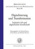 Cover: Digitalisierung und Transformation - trafo Wissenschaftsverlag