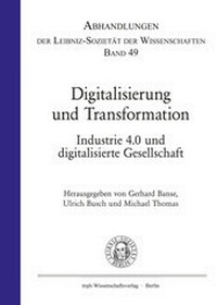 Enlarge image Cover: Digitalisierung und Transformation - trafo Wissenschaftsverlag