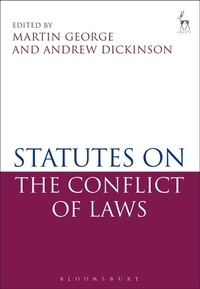 Enlarge image Cover: Statutes on the Conflict of Laws - Hart Publishing