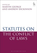Cover: Statutes on the Conflict of Laws - Hart Publishing