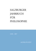Cover: Salzburger Jahrbuch f&uuml;r Philosophie - Verlag Anton Pustet Salzburg