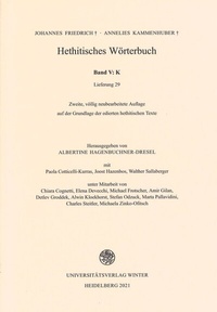 Abbildung von: Hethitisches Wörterbuch / K - Universitätsverlag Winter