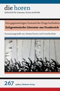 Cover: Den gegenw&auml;rtigen Zustand der Dinge festhalten - Wallstein