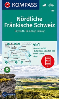 Abbildung von: KOMPASS Wanderkarte Nördliche Fränkische Schweiz, Bayreuth, Bamberg, Coburg - KOMPASS-Karten