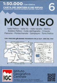 Abbildung von: IGC Italien 1 : 50 000 Wanderkarte 6 Monviso - Istituto Geografico Centr