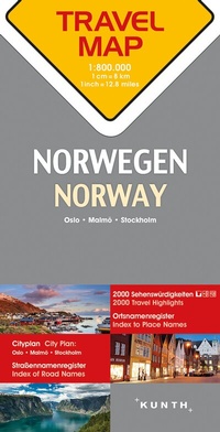 Abbildung von: KUNTH TRAVELMAP Norwegen 1:800.000 - Kunth Verlag