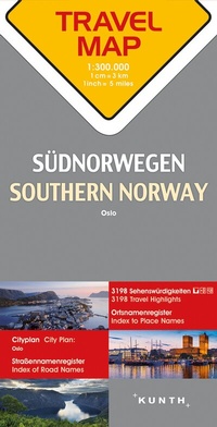 Abbildung von: KUNTH TRAVELMAP Südnorwegen 1:300.000 - Kunth Verlag