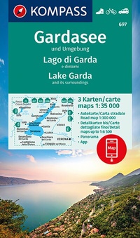 Abbildung von: KOMPASS Wanderkarten-Set 697 Gardasee und Umgebung - Lake Garda and its surroundings - Lago di Garda e dintorni (3 Karten) 1:35.000 - KOMPASS-Karten