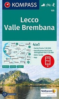 Abbildung von: KOMPASS Wanderkarte Lecco, Valle Brembana - KOMPASS-Karten