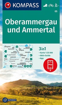 Abbildung von: KOMPASS Wanderkarte 05 Oberammergau und Ammertal 1:35.000 - KOMPASS-Karten