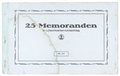 Cover: 25 Memoranden - Edition Patrick Frey