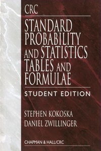 Enlarge image Cover: CRC Standard Probability and Statistics Tables and Formulae, Student Edition - CRC Press