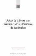 Cover: Autour De La Lettre Aux Directeurs De La Resistance - University of Exeter