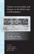 Cover: Citation, Intertextuality and Memory in the Middle Ages and Renaissance volume 1 - University of Exeter Press