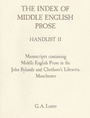 Cover: The Index of Middle English Prose Handlist II - D.S. Brewer