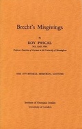 Cover: Brecht's Misgivings - Institute of Modern Languages Research
