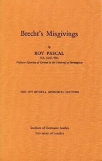 Enlarge image Cover: Brecht's Misgivings - Institute of Modern Languages Research