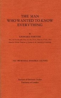 Enlarge image Cover: The Man who Wanted to Know Everything - Institute of Modern Languages Research