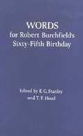 Cover: Words For Robert Burchfield's 65th Birthday - D.S. Brewer