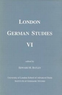 Enlarge image Cover: London German Studies VI - Institute of Modern Languages Research