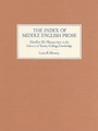 Cover: The Index of Middle English Prose Handlist XI - D.S. Brewer