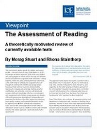 Enlarge image Cover: The Assessment of Reading - Institute of Education