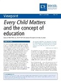 Cover: Every Child Matters and the Concept of Education - Institute of Education Publications