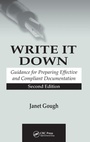 Cover: Write It Down - CRC Press