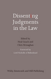 Enlarge image Cover: Dissenting Judgments in the Law - Wildy, Simmonds and Hill Publishing