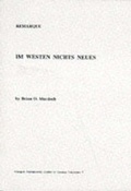 Cover: Remarque Im Westen Nights Neues - University of Glasgow French & German Publications