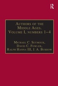 Cover: Authors of the Middle Ages. Volume I, Nos 1-4 - Variorum