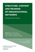 Cover: Structure, Content and Meaning of Organizational Networks - Emerald Publishing Limited