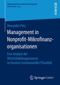 Abbildung von: Management in Nonprofit-Mikrofinanzorganisationen - Springer Gabler