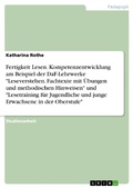 Cover: Fertigkeit Lesen. Kompetenzentwicklung am Beispiel der DaF-Lehrwerke "Leseverstehen. Fachtexte mit &Uuml;bungen und methodischen Hinweisen" und "Lesetraining f&uuml;r Jugendliche und junge Erwachsene in der Oberstufe" - GRIN Verlag