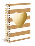 Cover: Hard Bound Journal: Kraft Heart - Hardcover-Notizbuch mit stabiler Ringbindung: Goldenes Herz - Brown Trout-Auslieferer Flechsig