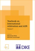 Cover: Yearbook on International Arbitration and ADR - Dike Verlag Z&uuml;rich
