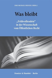 Enlarge image Cover: Was bleibt. - Duncker & Humblot